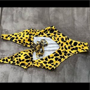 Cheetah Print 1 Piece Bathing Suit